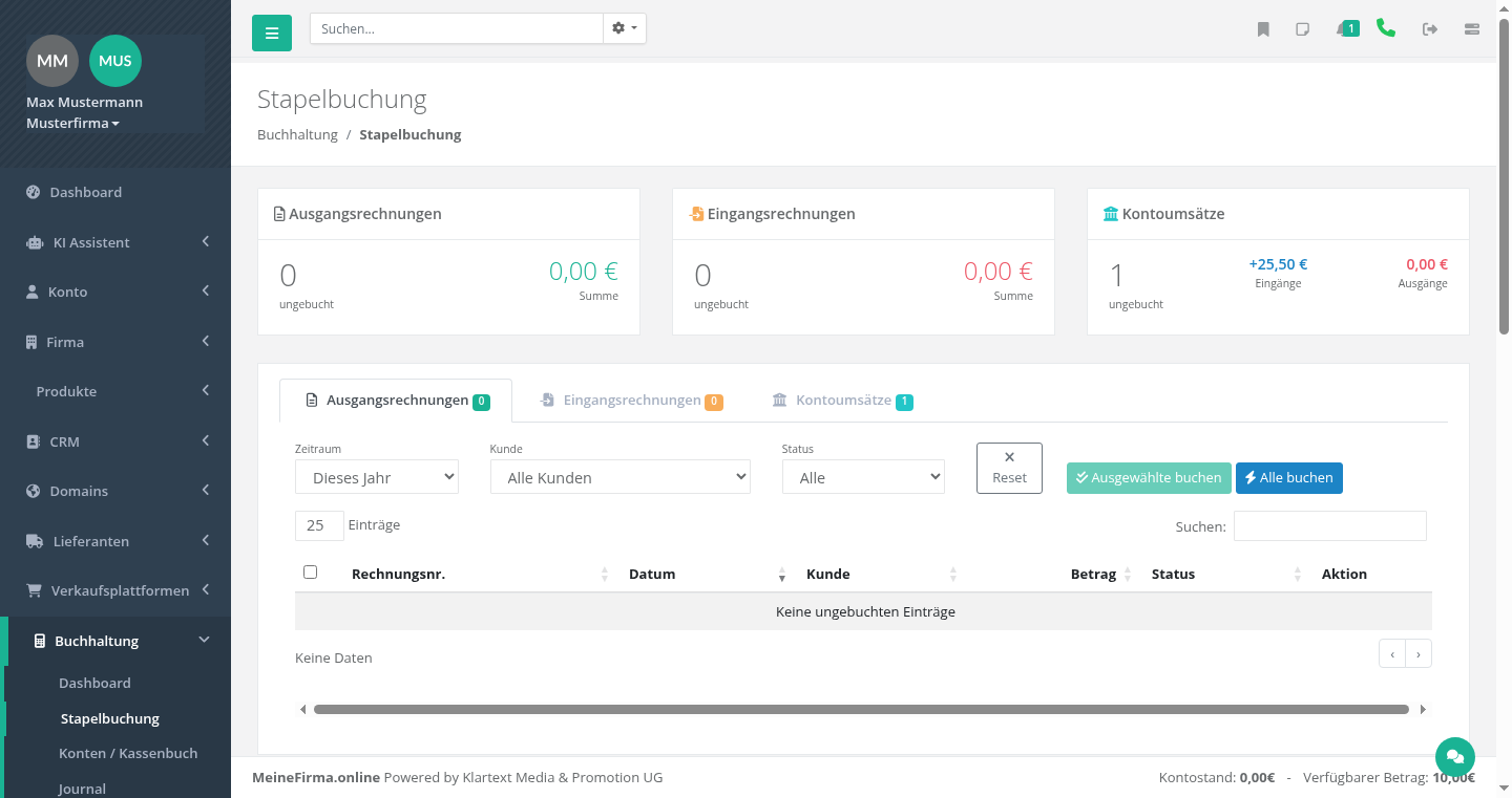Stapelbuchung